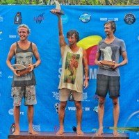 Фотография чемпион и призеры соревнований по серфингу Surf Jam 2014 в категории лонгборд